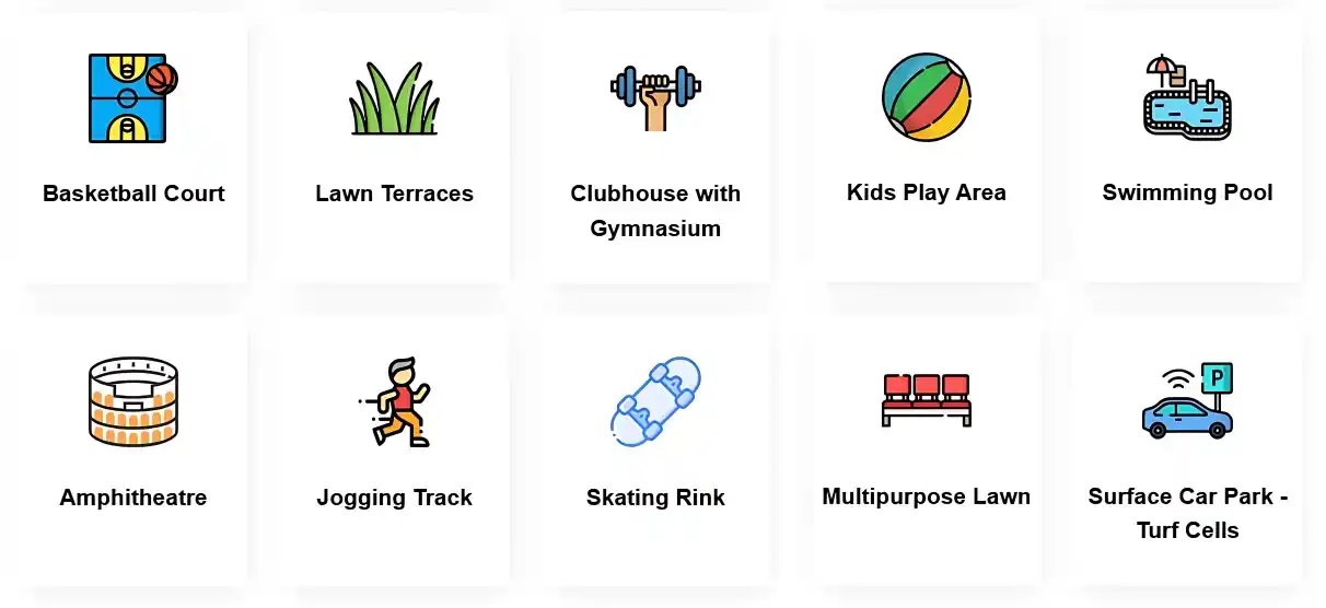 Premium Clubhouse, Pools, Gym & Yoga